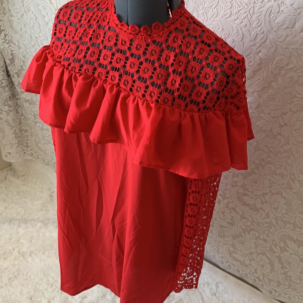 ❌SOLD❌Club London Ruffle Dress Red - Picture 2 of 6